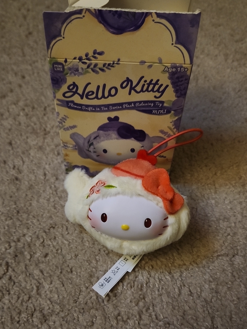 Hello Kitty Plush Keychain - Cream & Pink Accent